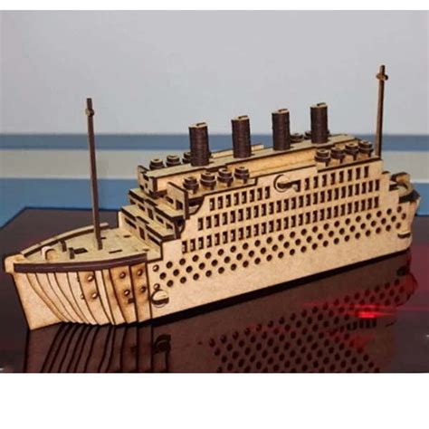 Laser Cut Titanic Ship D Wooden Puzzle Model Wooden Ship Free Cdr File