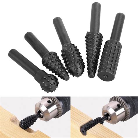 5PCS 1/4'' Drill Bit Set Cutting Tools for Woodworking Knife Wood ...