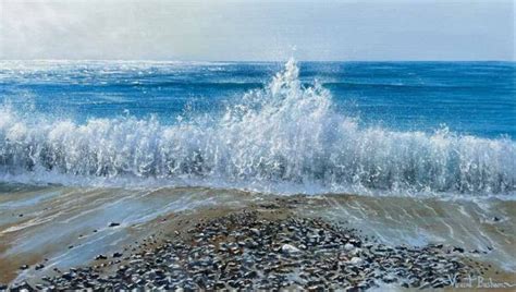 Stormy Sea Iv Vincent Basham Seascape Artist Cornwall