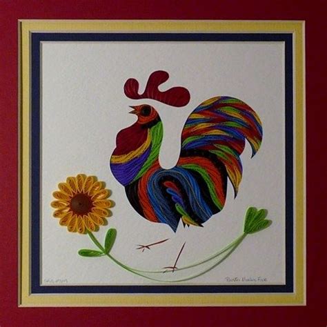 Artfire Browsing Rooster Wall Art Quilling Patterns Quilling Animals