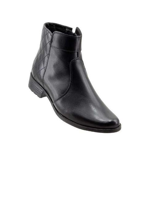 Pixol Bota Cano Curto Couro Pixol Preto Preto