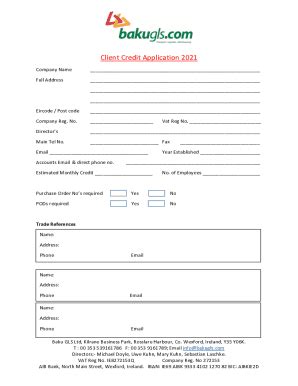 Fillable Online Business Credit Application And Terms Fax Email Print