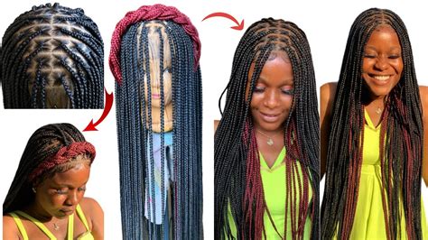 Diy Scalp Effect Frontal Knotless Braided Wig Beginner Friendly