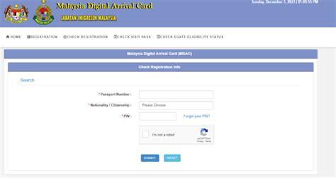 Search Malaysia Digital Arrival Card: