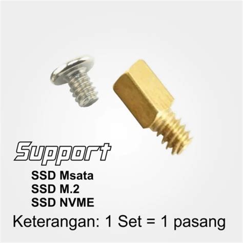 Jual Baut Sekrup Screw Mur SSD M2 M 2 NVME MSata M Sata 1 Pasang Isi 2