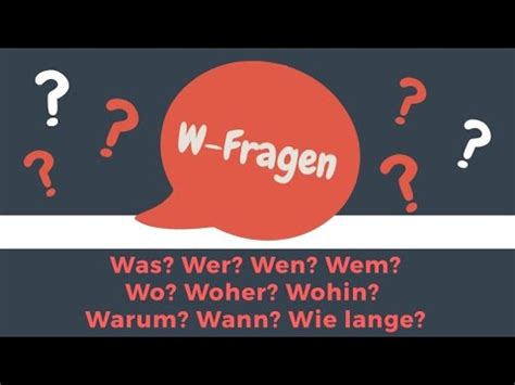 W-Fragen | Fragewörter | Въпроси, започващи с въпросителни думи (A1, A2 ...