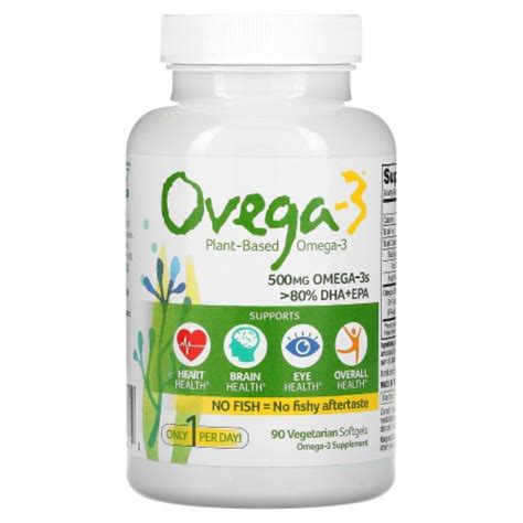 Ovega Plant Based Omega Dha Epa Mg Vegetarian Softgels