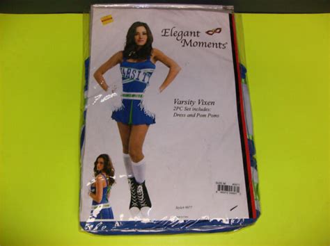 Elegant Moments Varsity Vixen Cheerleader Women Halloween Costume Medium Ebay