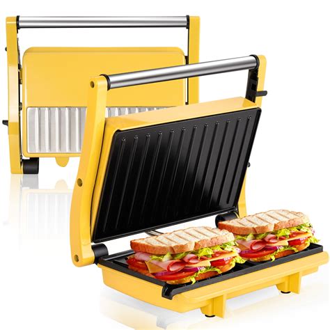 SUSTEAS Panini Press Grill Sandwich Maker With Non Stick Cooking