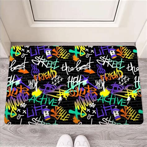 Order Urban Graffiti Print Door Mat From Brightroomy Now