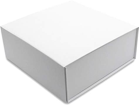 Caja de regalo blanca con tapa plegable con cierre de solapa magnética