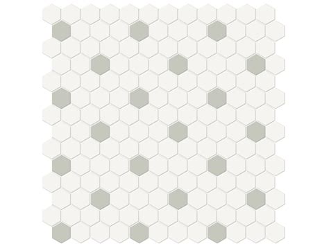 Soho Canvas White W Soft Sage Matte Glazed Porcelain Hexagon Mosaic 1