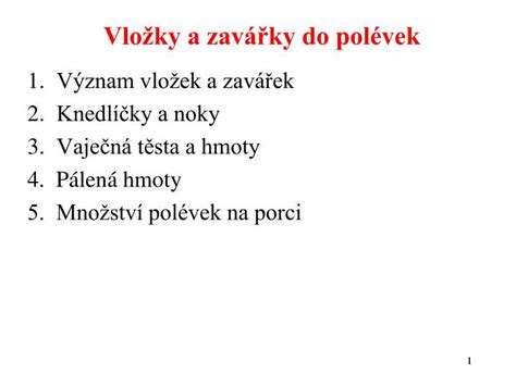 PPT Vložky a zavářky do polévek PowerPoint Presentation free