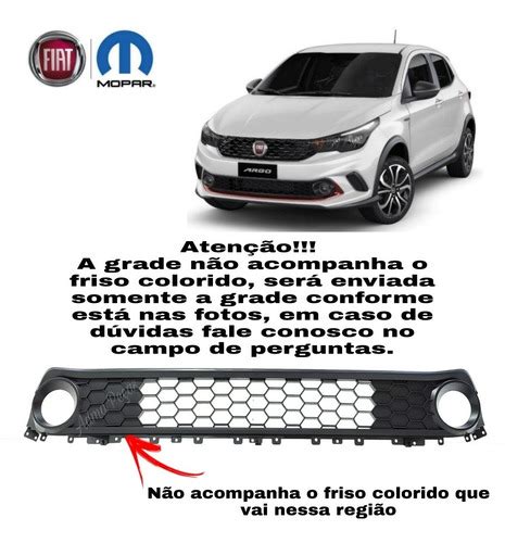 Grade Parachoque Dianteiro Fiat Argo Hgt 2018 2019 2020 2021 Parcelamento Sem Juros