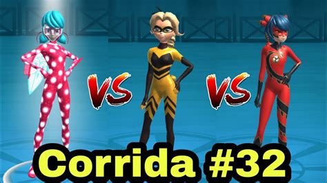 Corrida Cosmo Bug Vs Queen Bee Vs Ryuko Com Missão Vip Jogo Miraculous Ladybug E Gato Noir Em