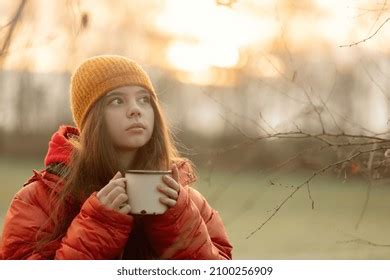 Teenage Girl Mug Hot Tea Winter Stock Photo Shutterstock