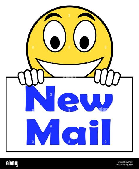 New Mail On Sign Showing Mail Alert And Inbox Stock Photo Alamy