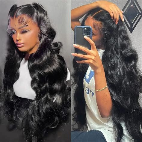 Zoll Body Wave Lace Front Per Cke X X Leimlose Echthaar Per