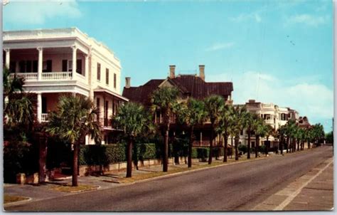 East Battery Street Charleston South Carolina Sc B Ume Entlang Der