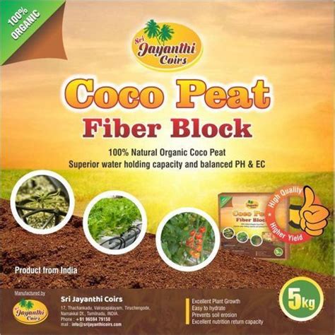 Eco Friendly Coco Peat Fiber Blocks At Best Price In Namakkal Sri