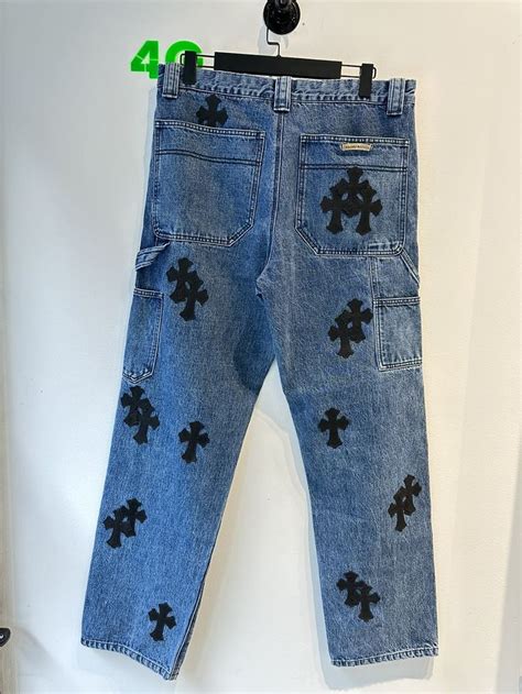 Chrome Hearts Cross Patch Flooded Carpenter Jeans New Carpenter