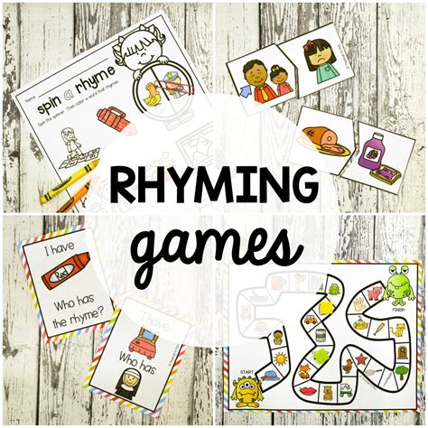 Printable Rhyming Word Games