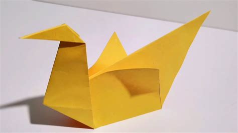 Como hacer un Pato de papel origami fácil y rapido Origami duck YouTube