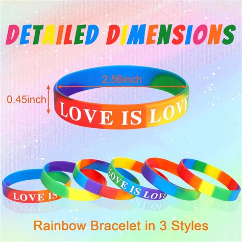 Junebrushs Pulseras De Silicona De Orgullo Gay Lgbt Arco Iris Accesorios Para Desfiles