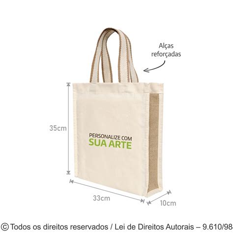 Ecobag De Lona Lateral De Juta X X Cm Ideia E Costura