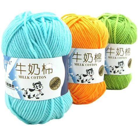 G Ball High Quality Warm Diy Milk Cotton Yarn Baby Wool Yarn For