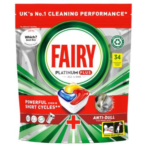 Fairy Platinum Plus Dishwasher Tablets 34 Piece Storefront En