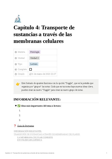 Captulo 4 Transporte De Sustancias A Travs De Las Membranas Celulares