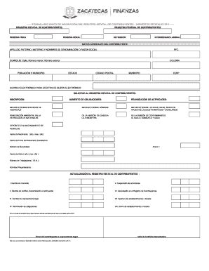 Registro Estatal De Contribuyentes Fill Online Printable Fillable