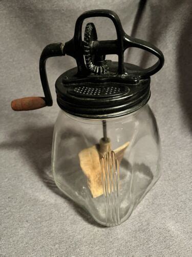 Vintage Glass Butter Churn Scc Standard Churn Co Jar 4 Qt Nice Tulip Shape 4707888308