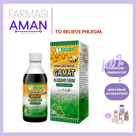 Hurixs Sirap Ubat Batuk Gamat And Madu Plus 60ml 100ml 180ml