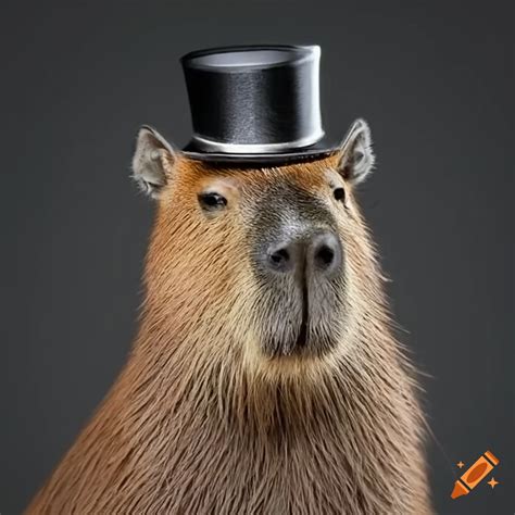 Capybara Wearing A Top Hat And Monocle On Craiyon