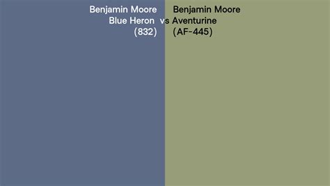 Benjamin Moore Blue Heron Vs Aventurine Side By Side Comparison