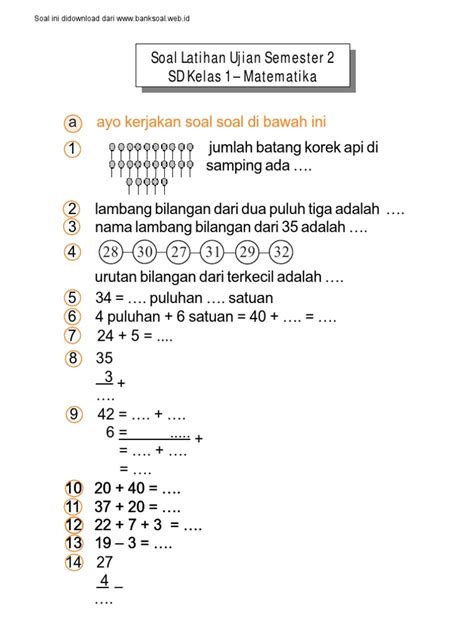 Contoh Latihan Soal Soal Matematika Kelas 1 Sd Tentang Puluhan Dan Satuan Porn Sex Picture