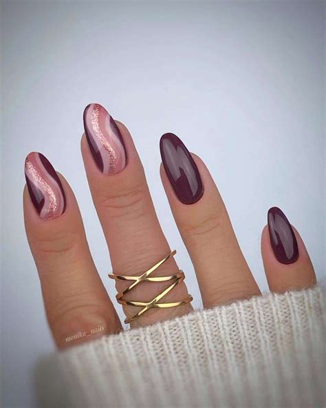 Top 35 Creative Fall Nail Design Ideas 2023 Update Burgundy Nails