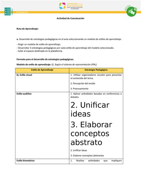 Anexo Formato Y Ruta De Aprendizaje Para La Actividad De