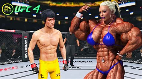 PS5 Bruce Lee Vs Super Big Muscular Woman EA Sport UFC 4 YouTube