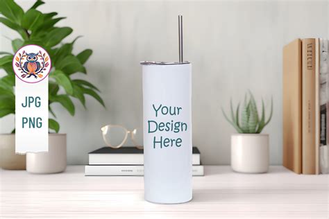 Oz Skinny Tumbler Mockup Sublimation Gr Fico Por Crafty Corner