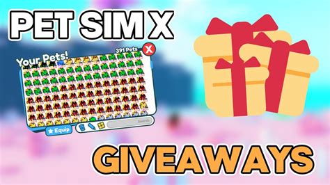 Live Pet Sim X Giveaways And Chilling Youtube