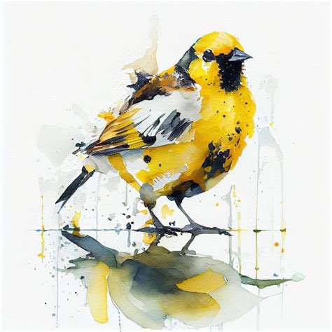 Premium Photo | Bird watercolor drawing paint