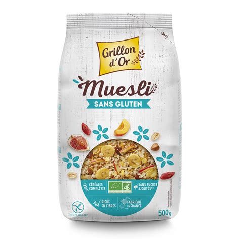 Livraison à domicile Grillon Or Muesli sans gluten bio 500g