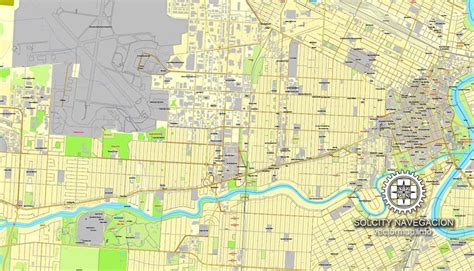 Winnipeg: Printable City Plan Map of Winnipeg, Canada, Adobe PDF