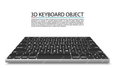 Premium Vector Keyboard On White Background In Perspective Vector