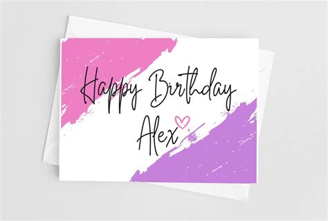 Personalized Birthday Card, Birthday Card, Customizable Birthday Card ...