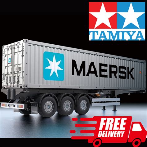 Tamiya 40ft 114 Rc Cargo Shipping Scale Container Semi Truck Trailer