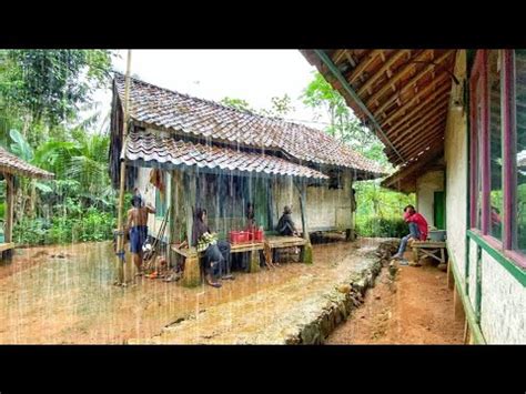 SUASANA SORE YANG TENANG TURUN HUJAN DI KAMPUNG NAMBAH BETAH HAWA